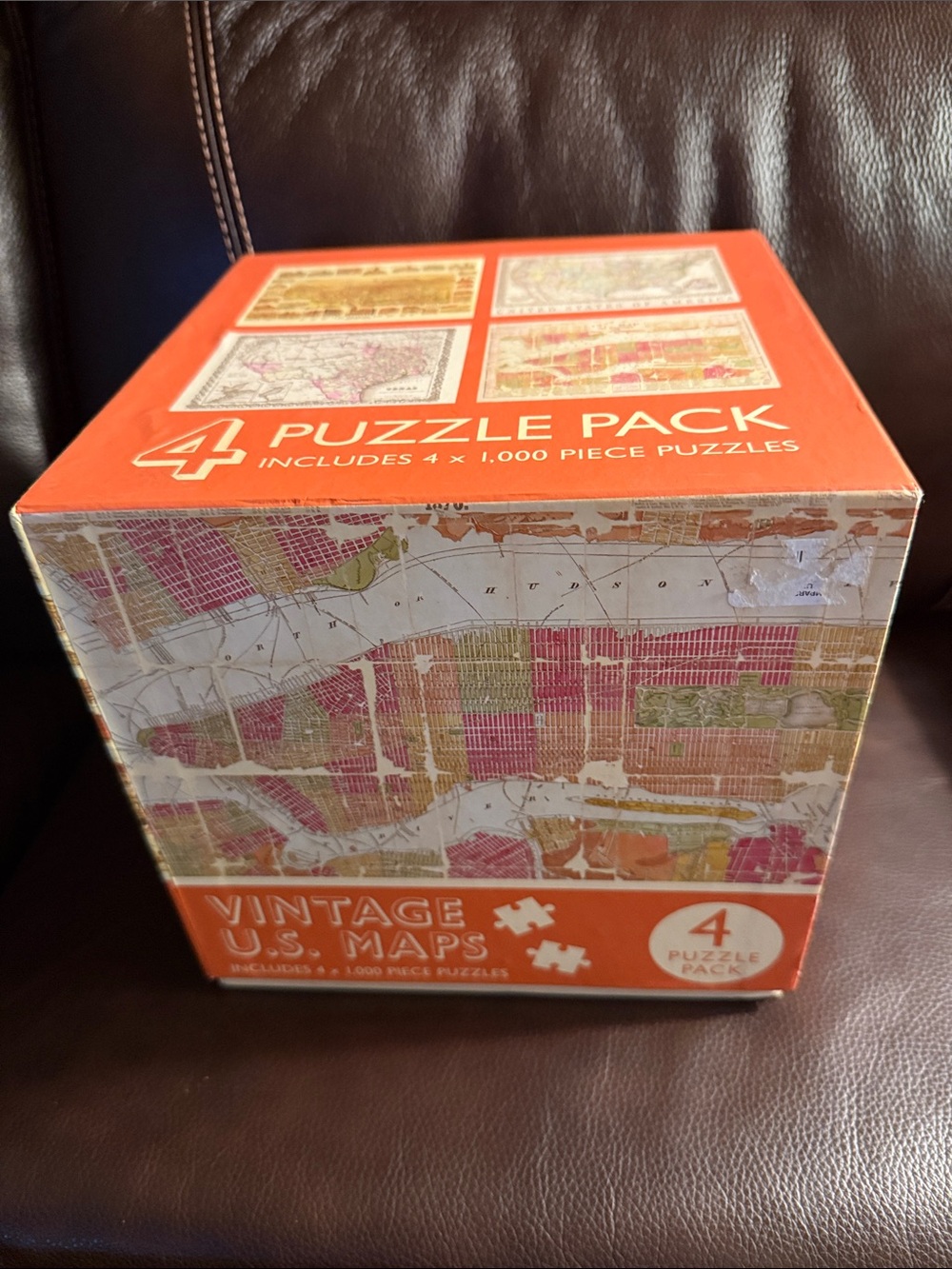 Vintage U.S. Maps 4 Puzzle Pack 1000 Pieces Each Robert Frederick Ltd. 2021